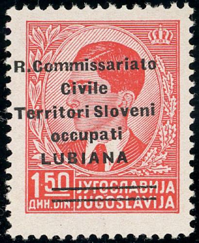 LUBIANA 1941 - 1,50 d. soprastampa ... 