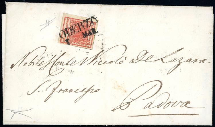 1851 - 15 cent. rosso carminio ... 