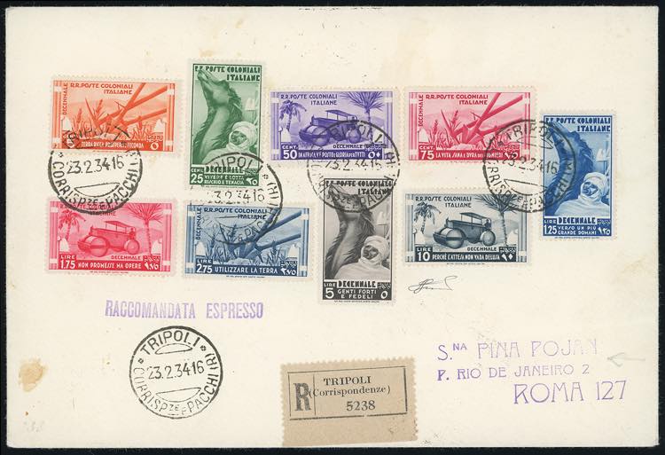 1934 - Marcia su Roma , 9 valori ... 