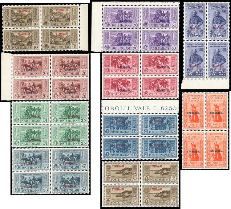 STAMPALIA 1932 - Garibaldi, serie ... 