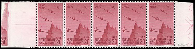 1946 - 20 lire Vedute, striscia ... 