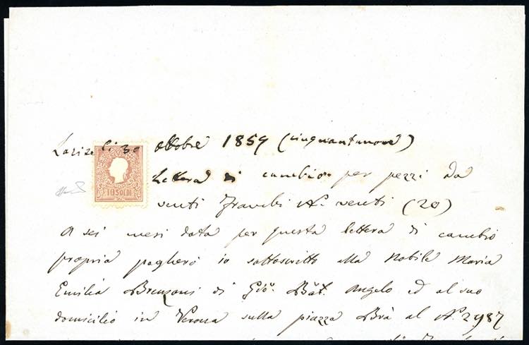 1859 - 10 soldi bruno, II tipo ... 