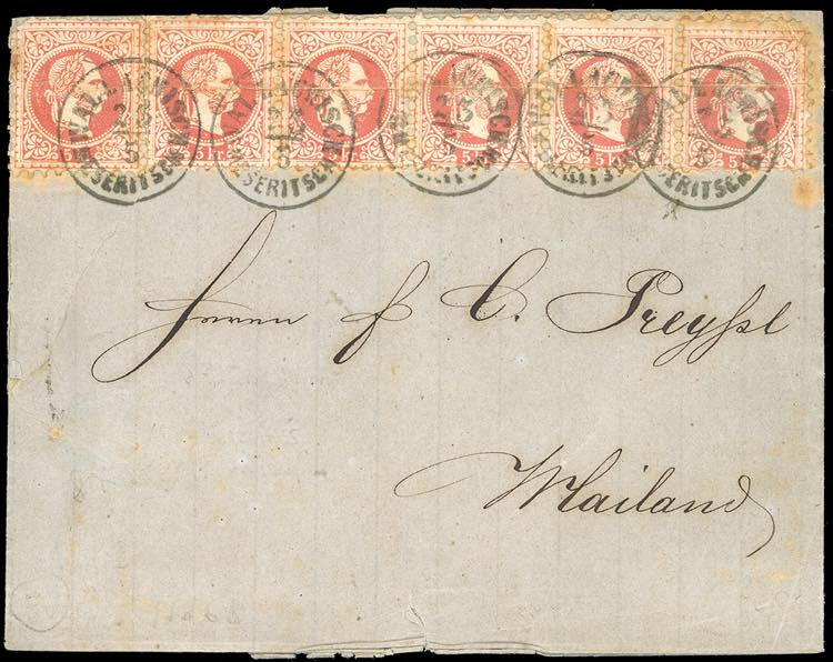 AUSTRIA 1868 - 5 kr. rosso (34), ... 