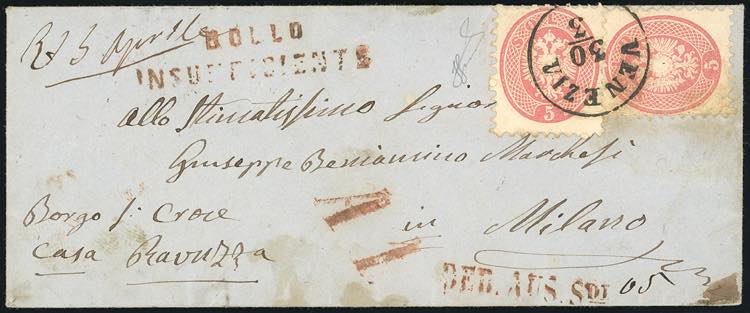 1864 - 5 soldi dent. 9 1/2 (43), ... 