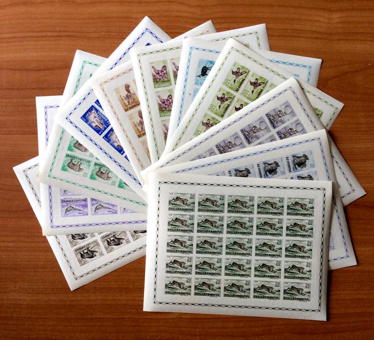 ROMANIA 1956 - Selvaggina, serie ... 