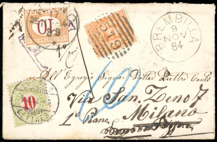 SVIZZERA/ITALIA 1884 - Redirected, ... 