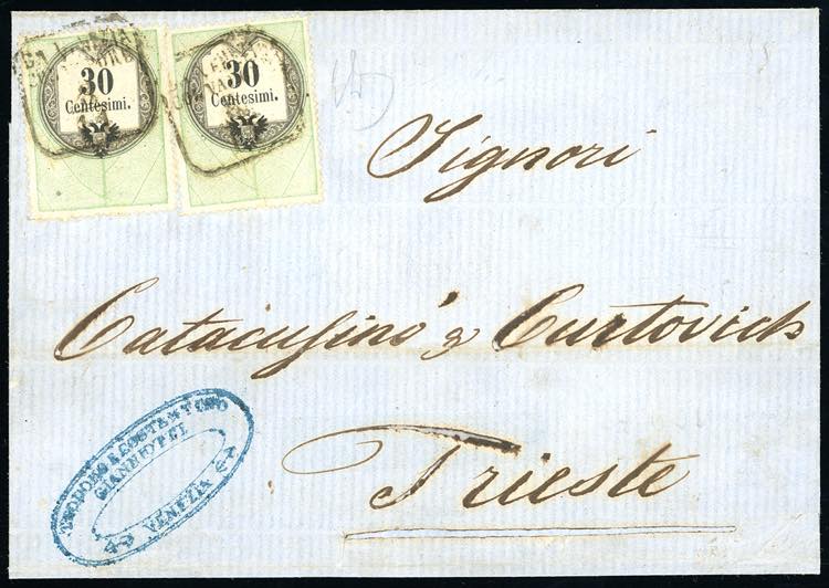 1855 - 30 cent., marca da bollo ... 