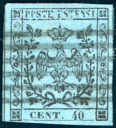1852 - 40 cent. celeste (5), ... 