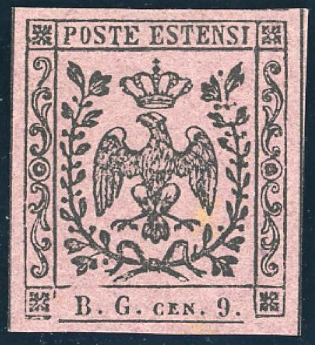 1853 - 9 cent. violetto grigio, ... 