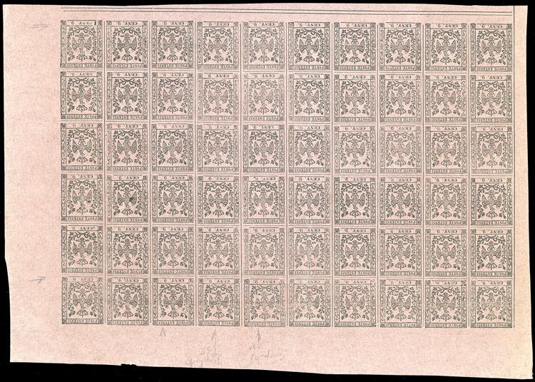 1855 - 9 cent. violetto grigio ... 