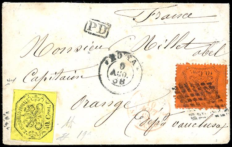 STATO PONTIFICIO-FRANCIA 1868 - 40 ... 