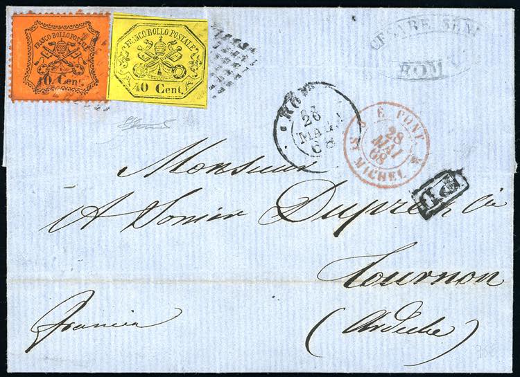 STATO PONTIFICIO-FRANCIA 1868 - 40 ... 