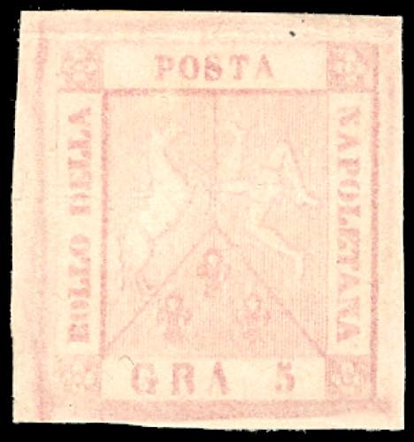 1858 - 5 grana rosa chiaro, I ... 