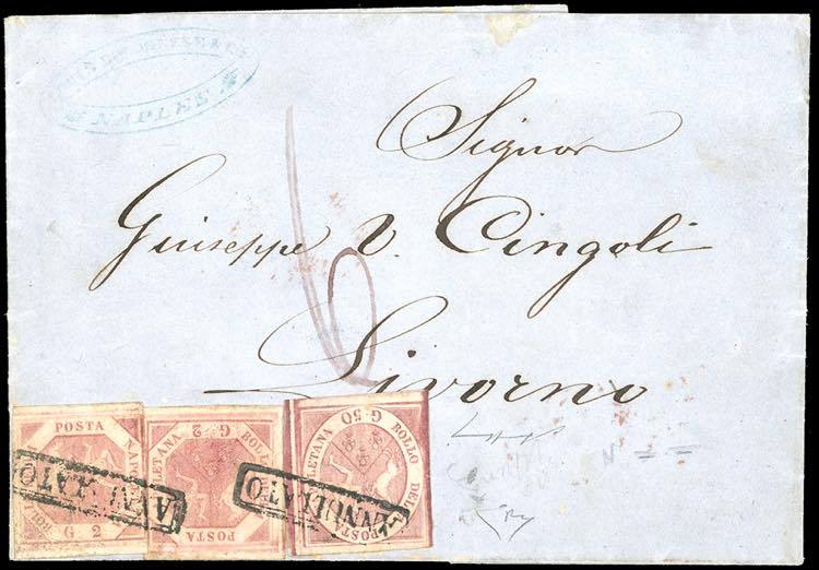 1859 - 50 grana rosa brunastro, ... 