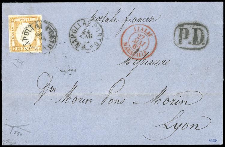 1862 - 10 grana giallo arancio, ... 