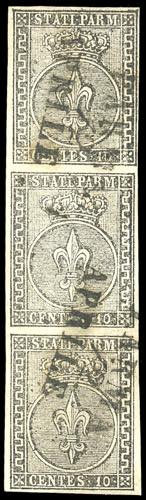1852 - 10 cent. bianco (2), ... 