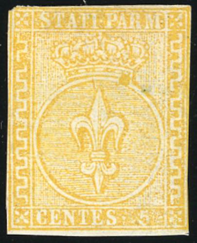 1853 - 5 cent. giallo arancio (6), ... 