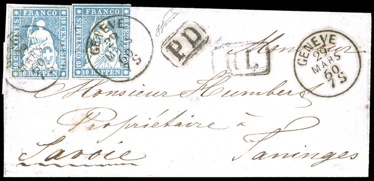 SARDEGNA SAVOIA-SVIZZERA 1860 - 10 ... 