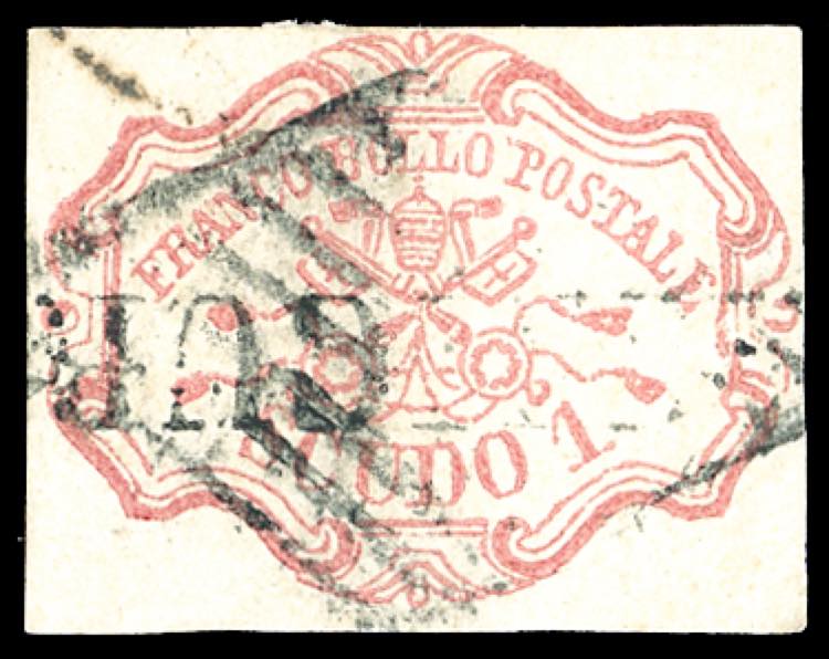 1852 - 1 scudo rosa carminio (11), ... 