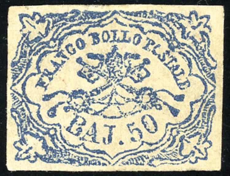 1864 - 50 baj azzurro oltremare ... 