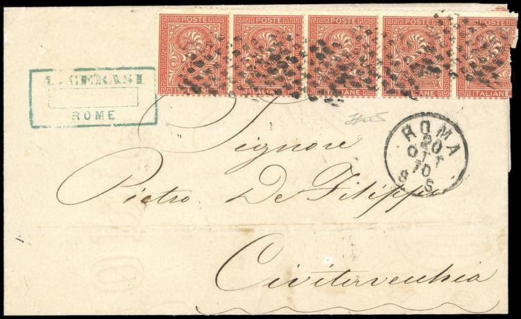 1870 - 2 cent. De La Rue, tiratura ... 