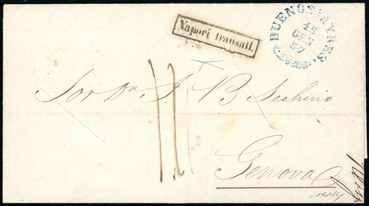 SARDEGNA-ARGENTINA 1857 - Lettera ... 