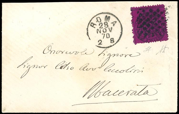 1870 - 20 cent. rubino (28f), ... 