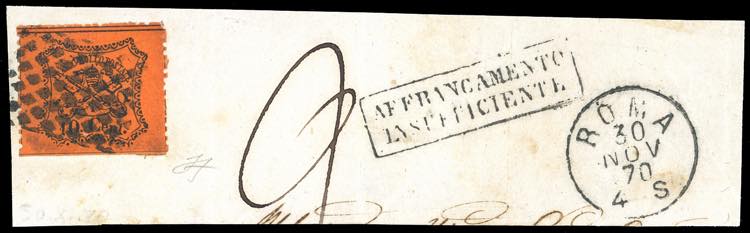 1870 - 10 cent. arancio vermiglio ... 