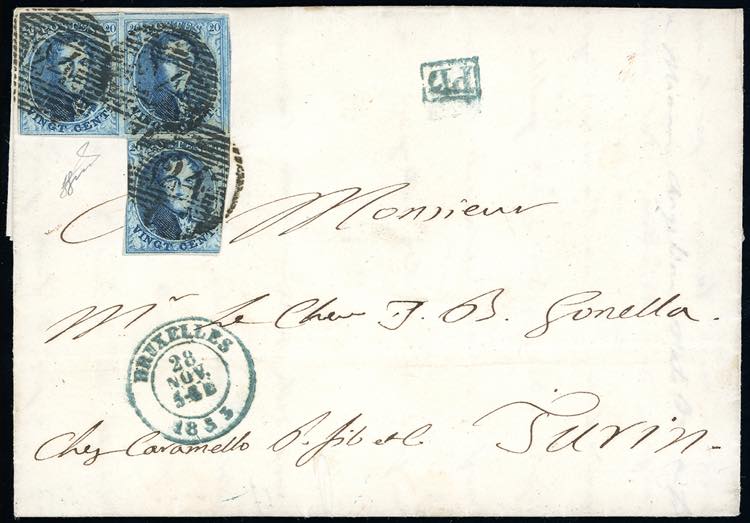 SARDEGNA-BELGIO 1853 - ... 