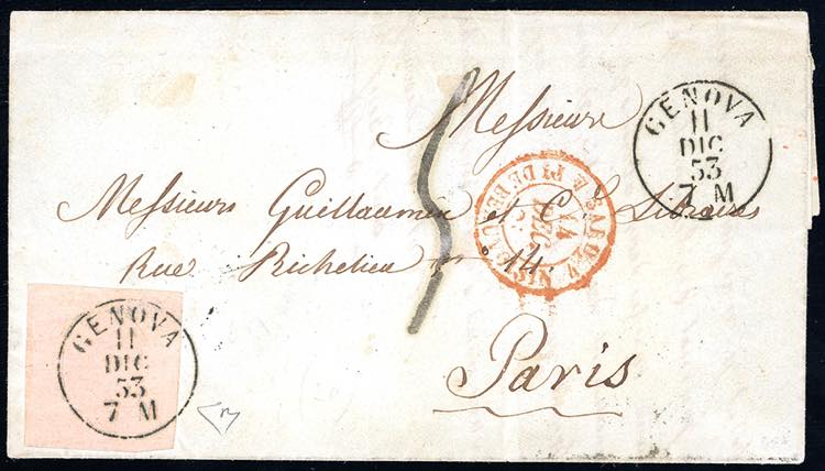 SARDEGNA-FRANCIA 1853 - 40 cent. ... 