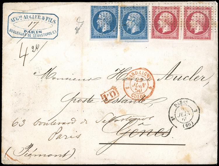 SARDEGNA-FRANCIA 1860 - 20 cent., ... 