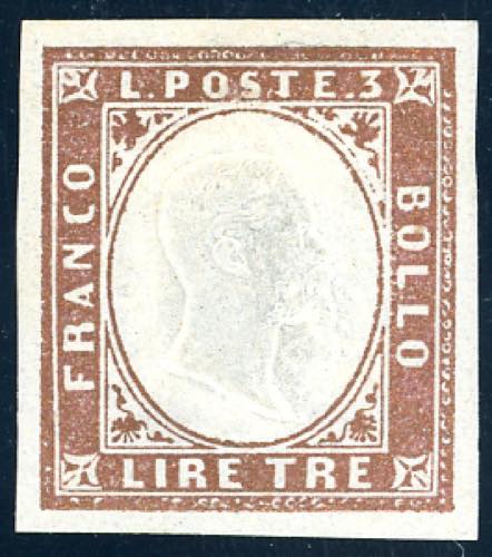 1861 - 3 lire rame vivo (18A), ... 