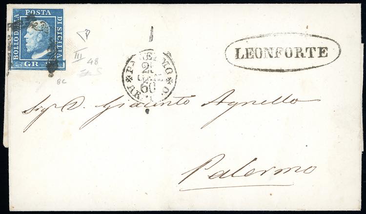 1860 - 2 grana azzurro vivo, III ... 