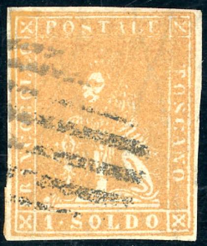 1857 - 1 soldo ocra, II emissione ... 