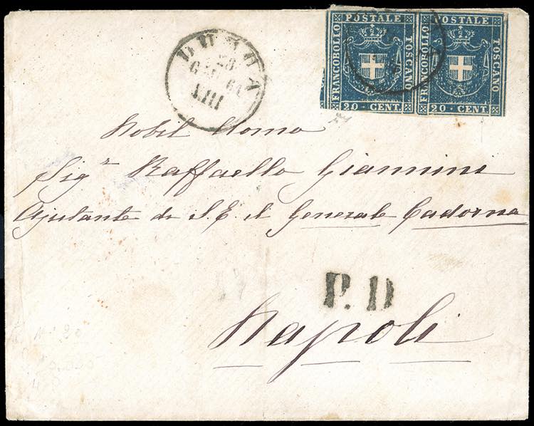 1861 - 20 cent. azzurro (20), ... 