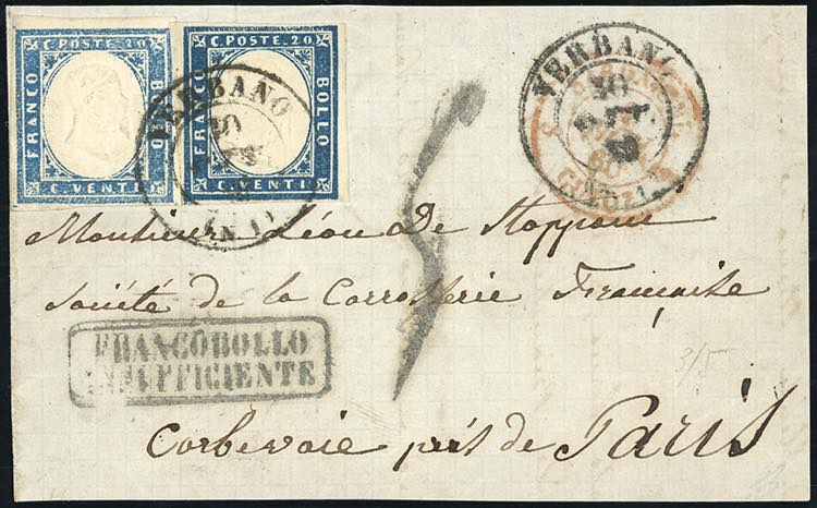 1860 - 20 cent., due esemplari di ... 