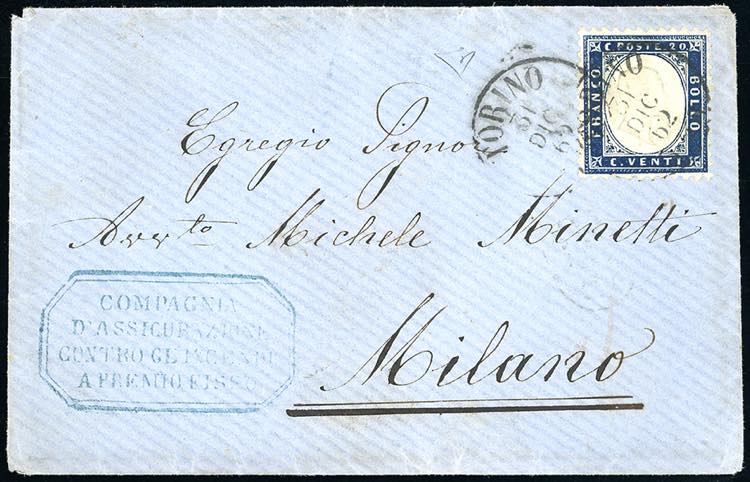 1862 - 20 cent. indaco (2), ... 