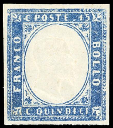 1863 - 15 cent. azzurro grigio ... 