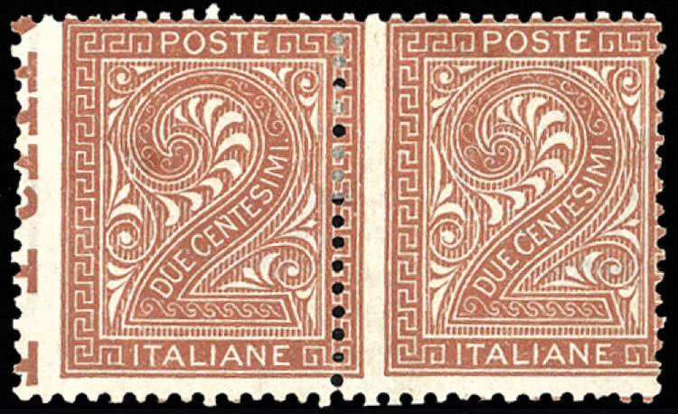 1866 - 2 cent. De La Rue, tiratura ... 