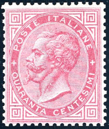 1866 - 40 cent. rosso carminio, De ... 