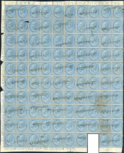 1877 - 10 cent. azzurro (27), ... 