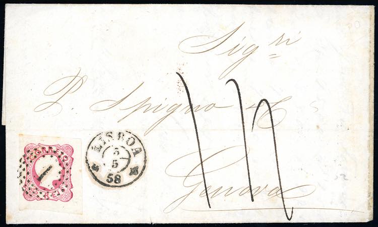 SARDEGNA-PORTOGALLO 1858 - 25 r. ... 