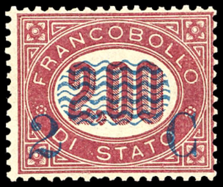 1878 - 2 cent. su 2,00 lire ... 