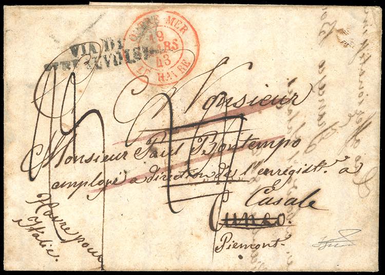 SARDEGNA-REUNION 1843 - Lettera ... 