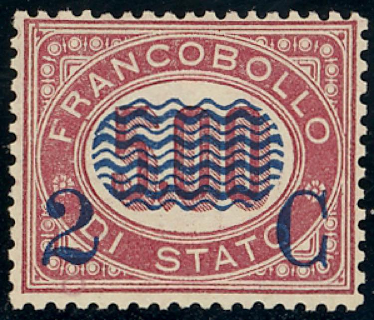 1878 - 2 cent. su 5 lire Servizio ... 