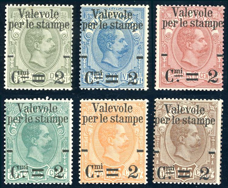 1890 - Soprastampati Valevole per ... 