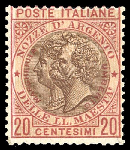 1893 - 20 cent. rosso e bruno, ... 