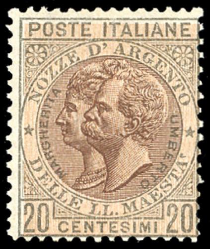 1893 - 20 cent. verde oliva e ... 