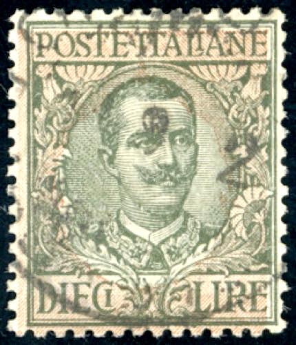 1910 - 10 lire Floreale, stampa in ... 