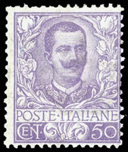 1901 - Floreale, 50 cent. malva ... 